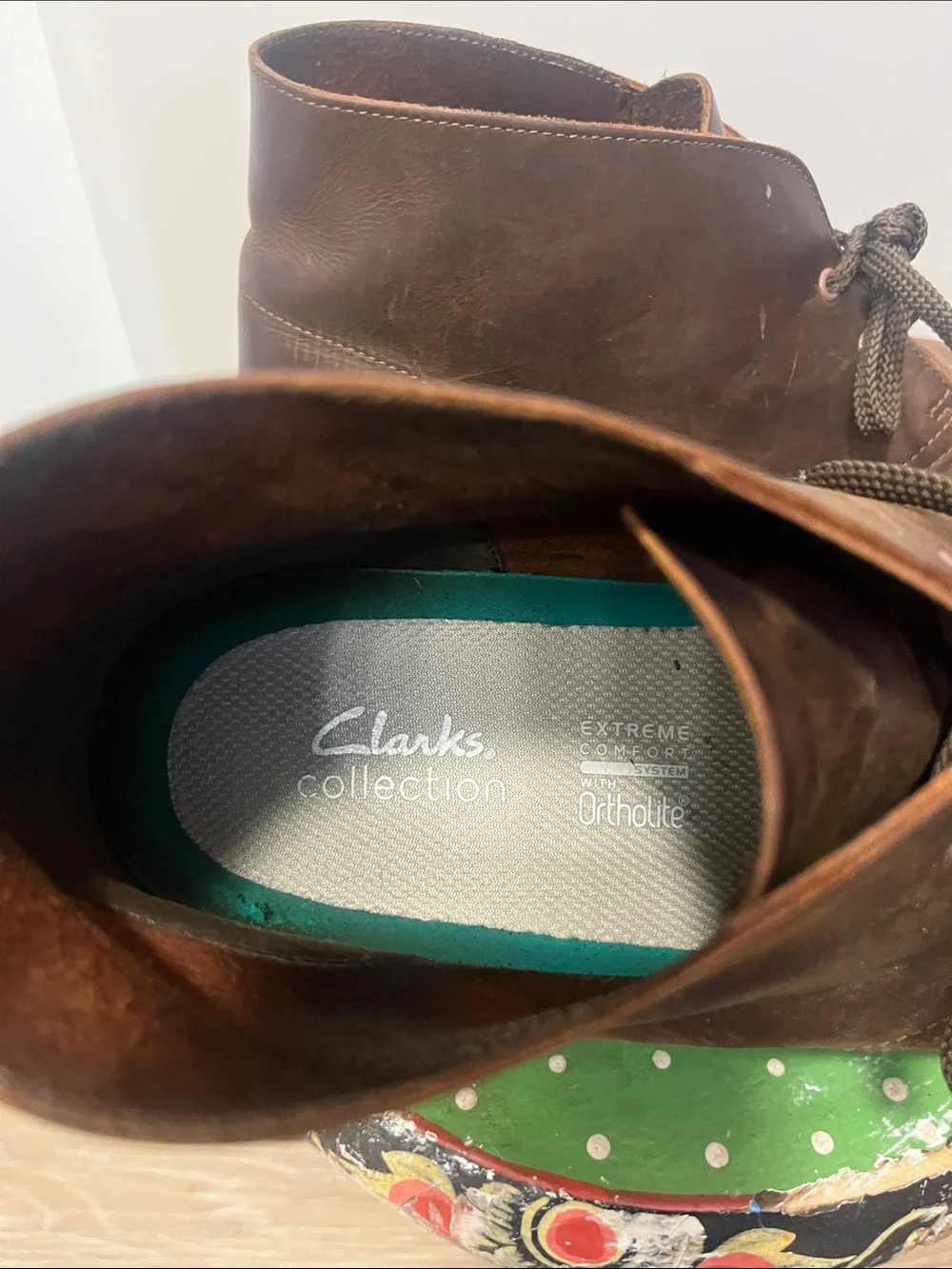 Clarks Buschacre 3 ortholite Leather Chukka Boots Dark Brown men’s 9.5 Wide